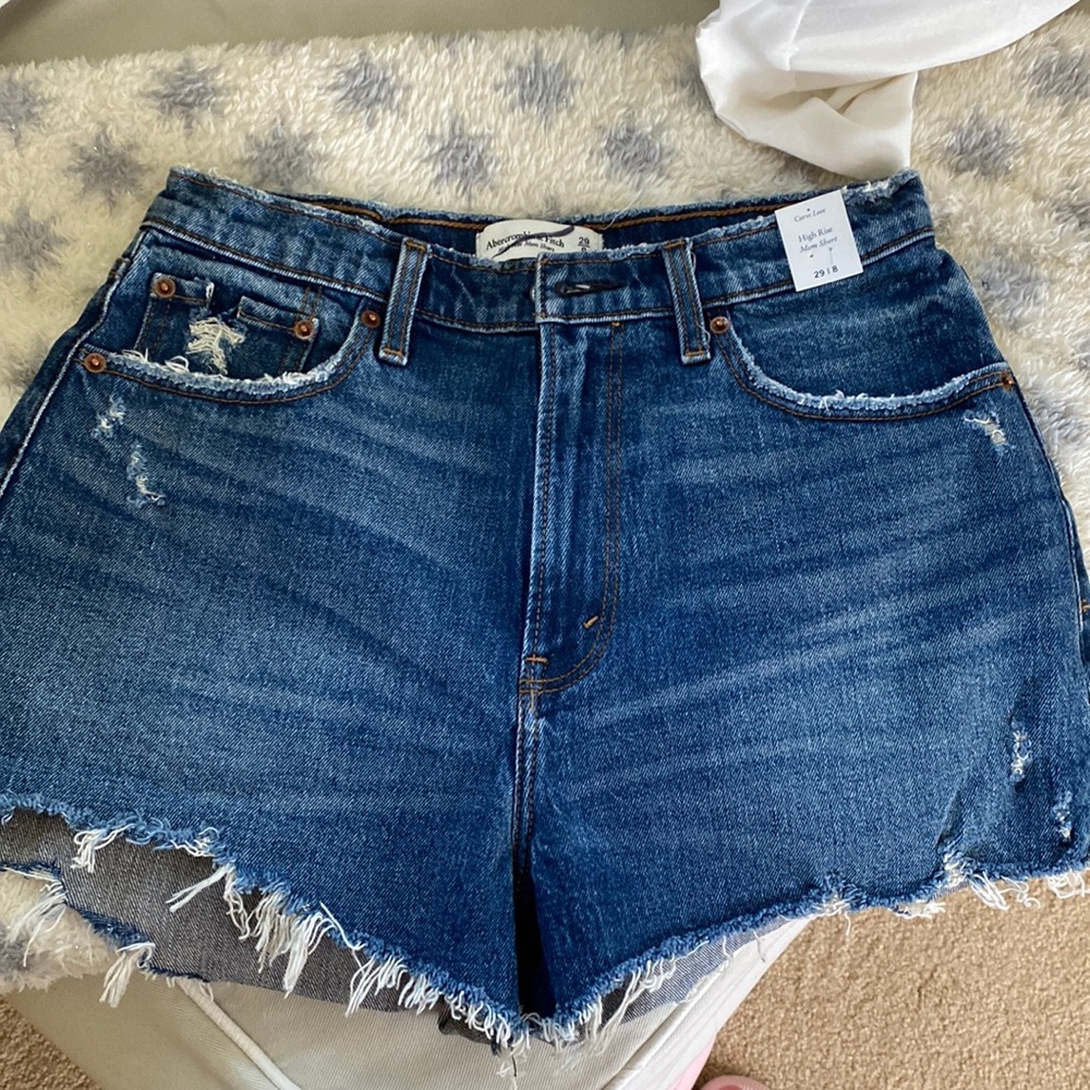 Abercrombie & Fitch Curve Love High Rise Mom Shorts